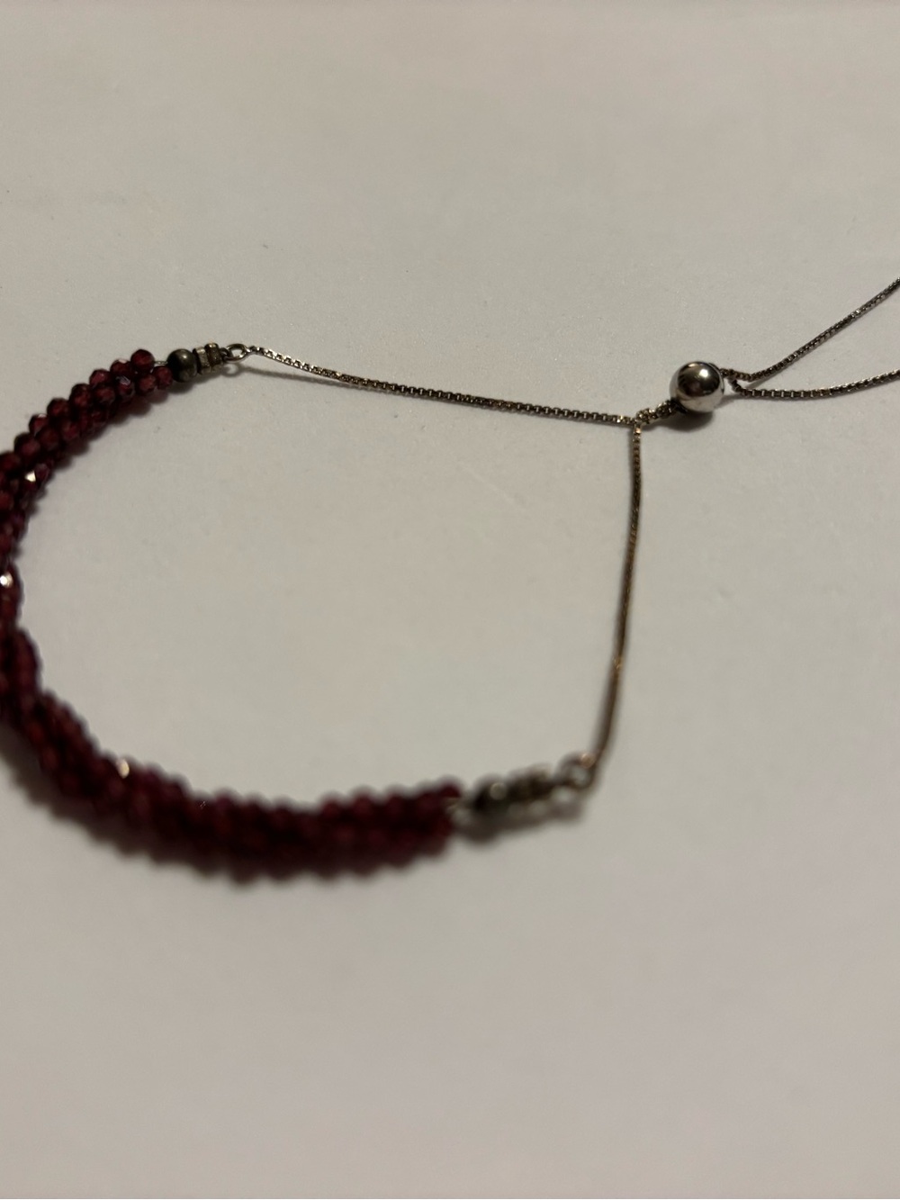 Adjustable Red Beaded Women's Bracelet